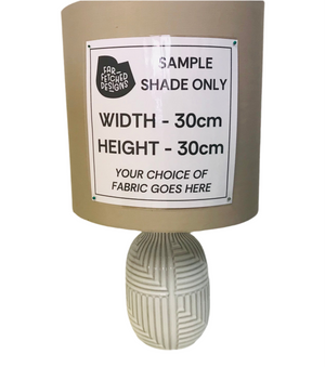 Lamp base only - Grey Ceramic Angle Ridged Table Lamp