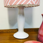 Salmon Grid Table Lamp