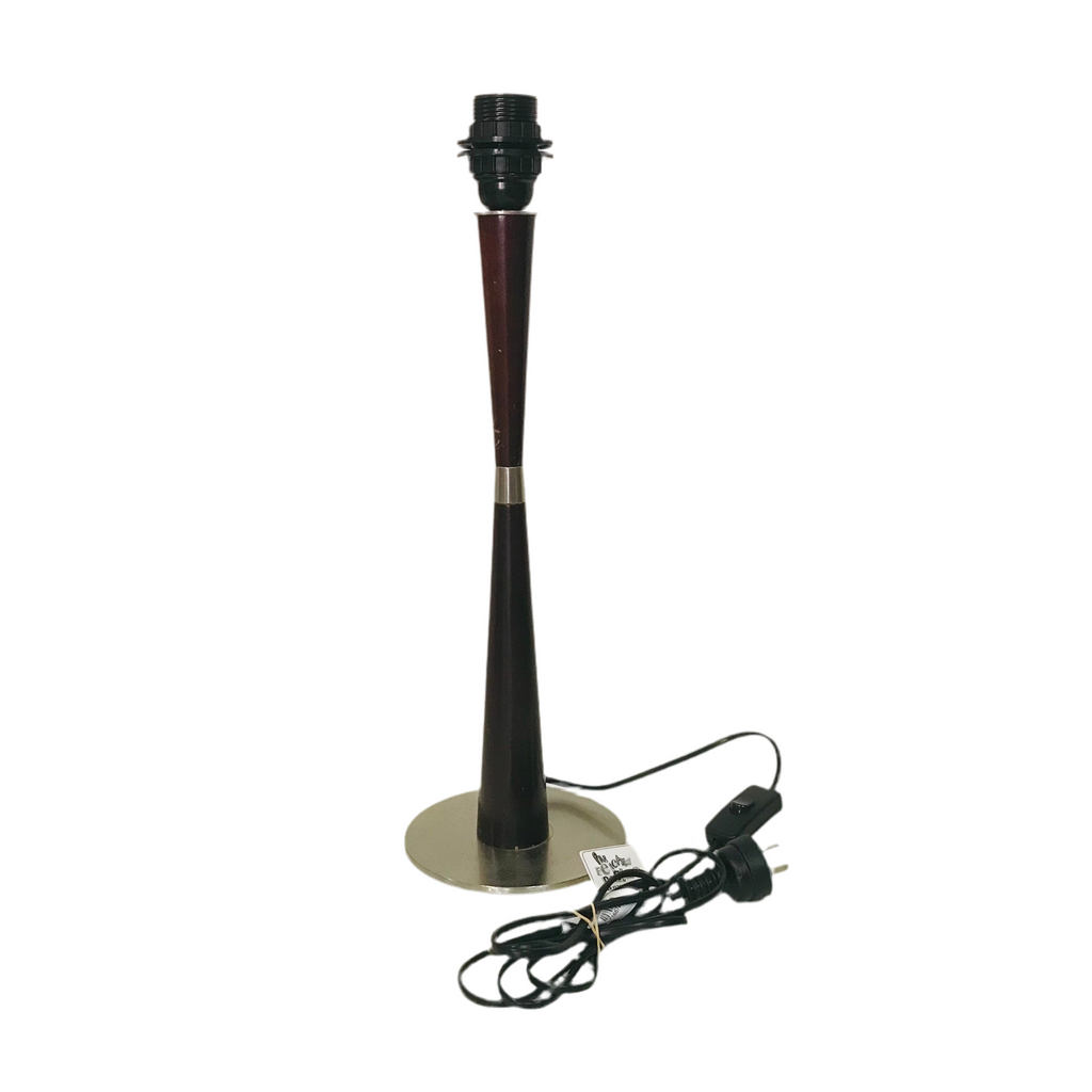 Lamp Base Only - Cherry Tapered Cigar Table Lamp