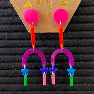 Rainbow Dangle Earrings