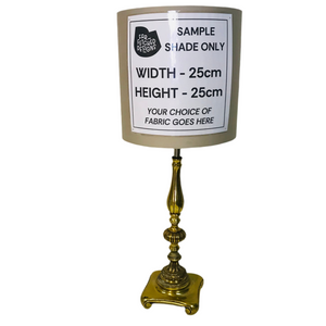 Lamp Base Only - Ornate Brass Square Based Table Lamp