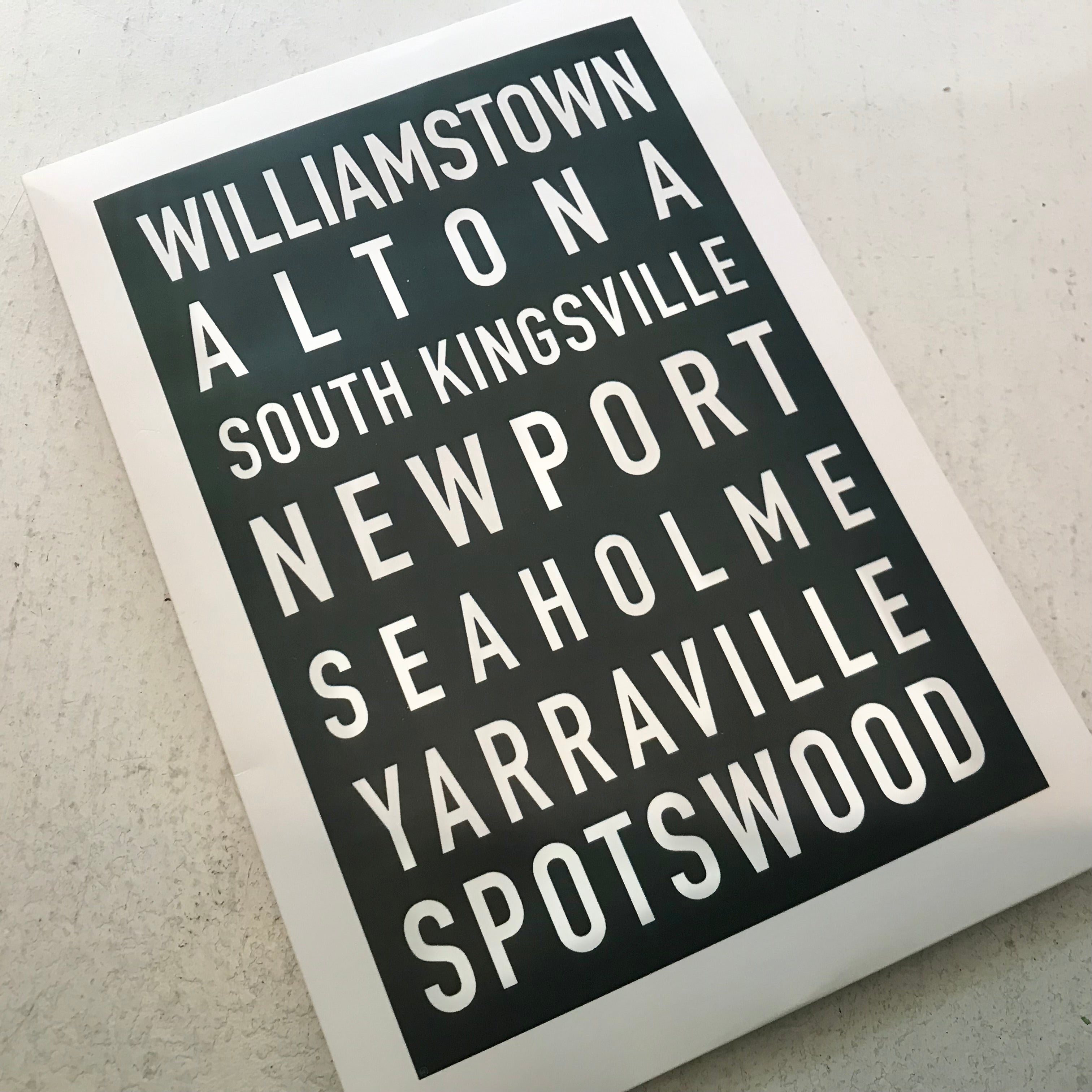 Tea Towel - Williamstown Line