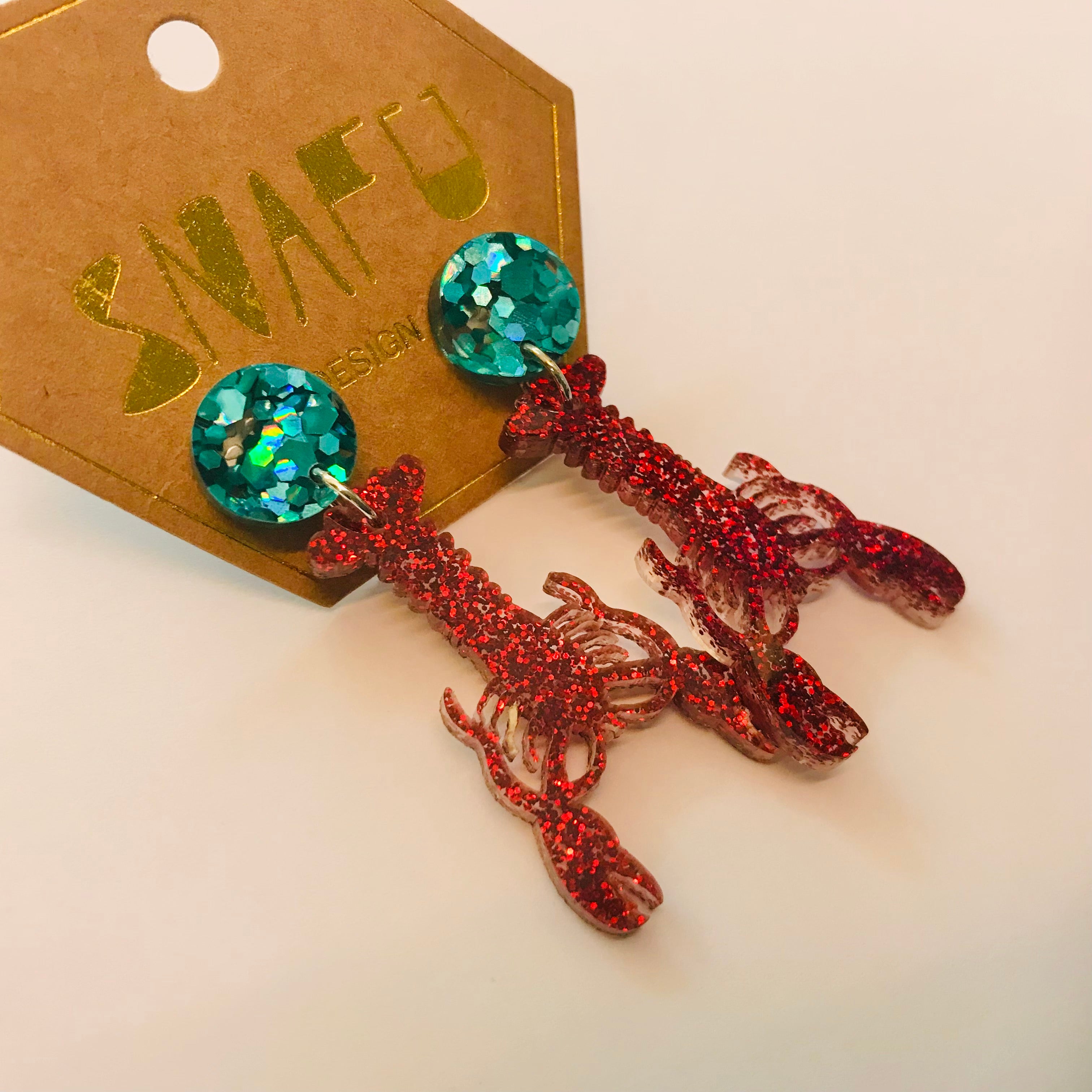 Lobster Dangly Earrings