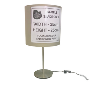 Lamp Base Only - Brushed Chrome Short Stick Column Table Lamp