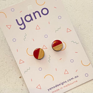 Dipped Bamboo Stud Earrings