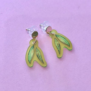 Native flower dangle earrings