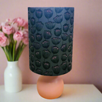 Charcoal & Pink Flower Bud Pink Table Lamp