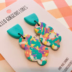 Polymer Clay Handmade Earrings - Pastel Fleck Abstract