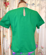 Women's Handmade Keyhole Top - Emerald Cotton