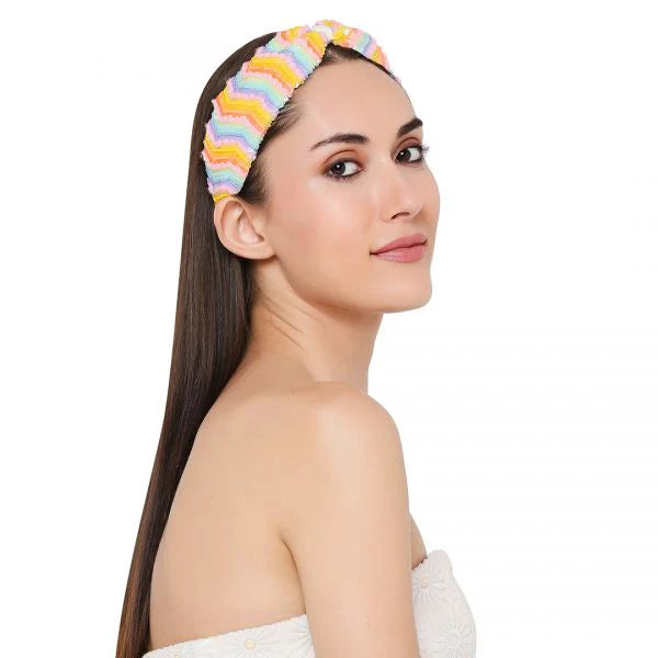 Hand Embroidered Bead Detail Luxury Headband - Evissa ** ON SALE **