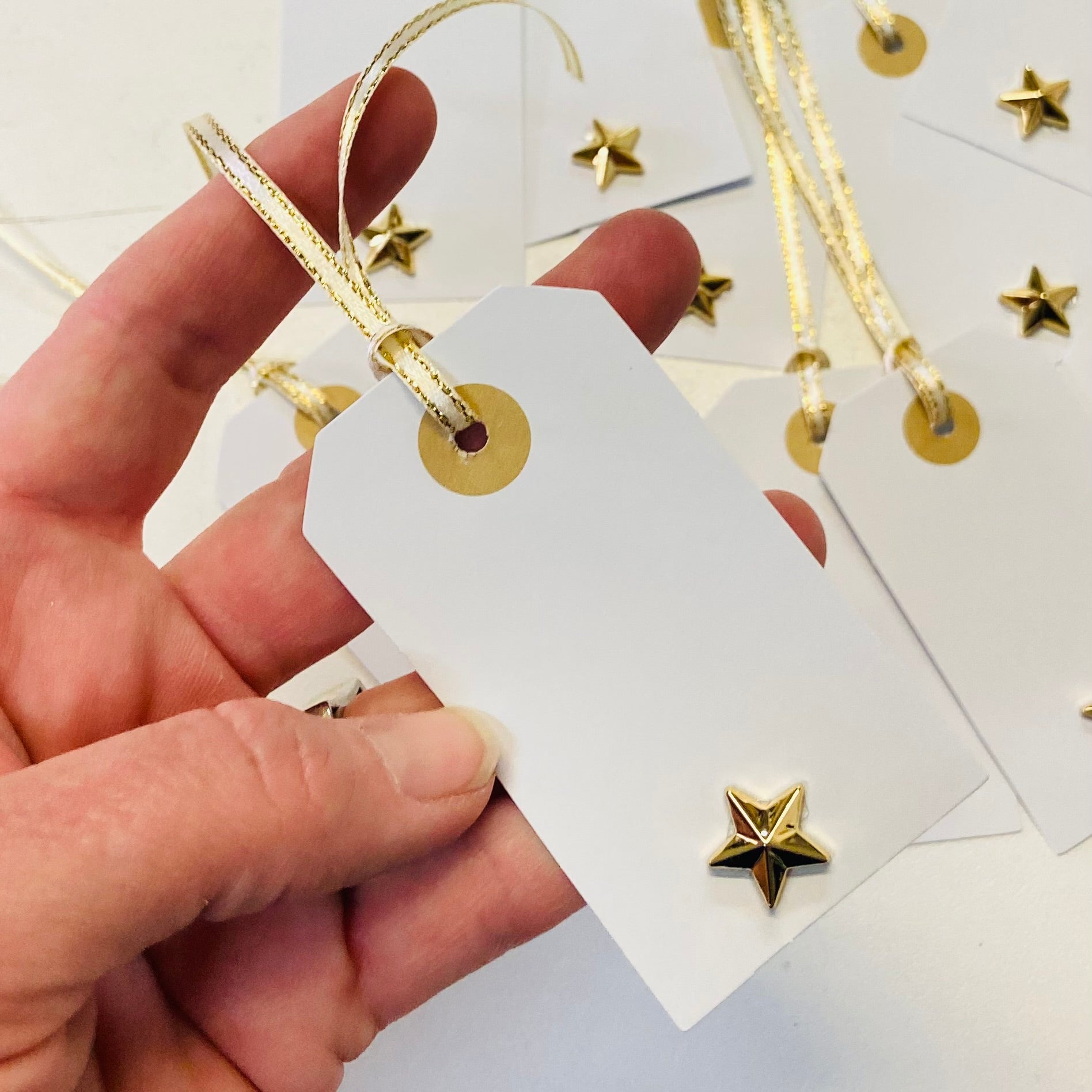 Handmade Christmas Star Gift Tags - 6 Pack