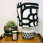 Custom Lamp Shade only - Bold Black Lines