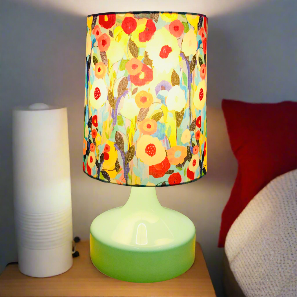 Custom Lamp Shade only - Multi Blue Floral