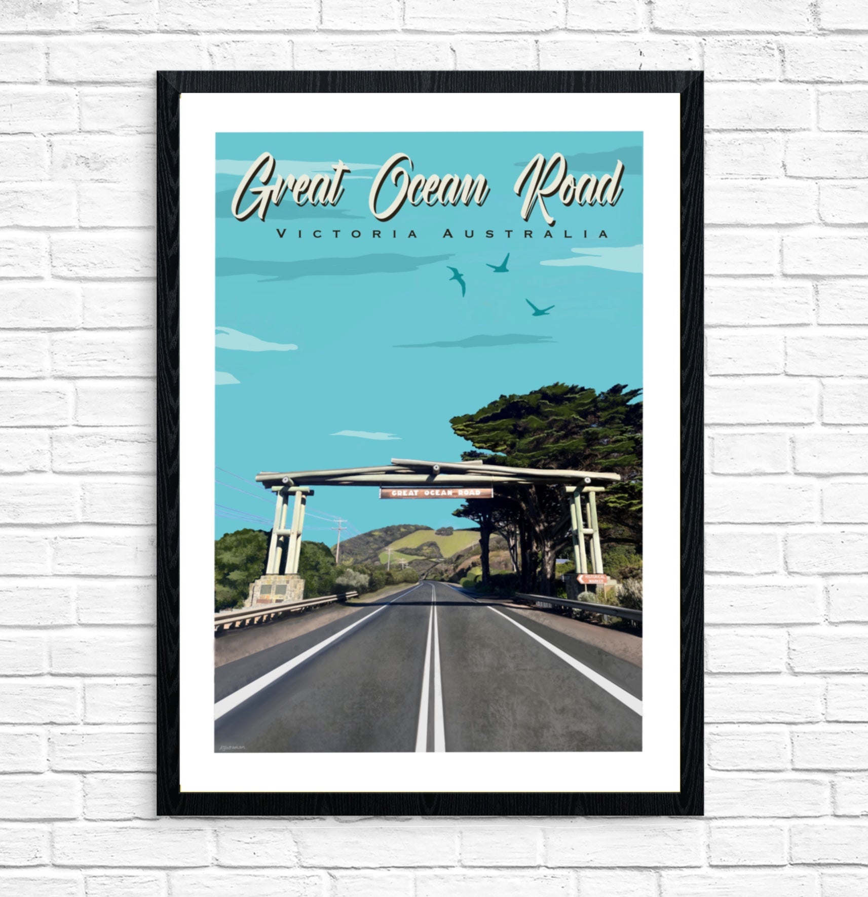 Vintage Poster - Great Ocean Road Drive