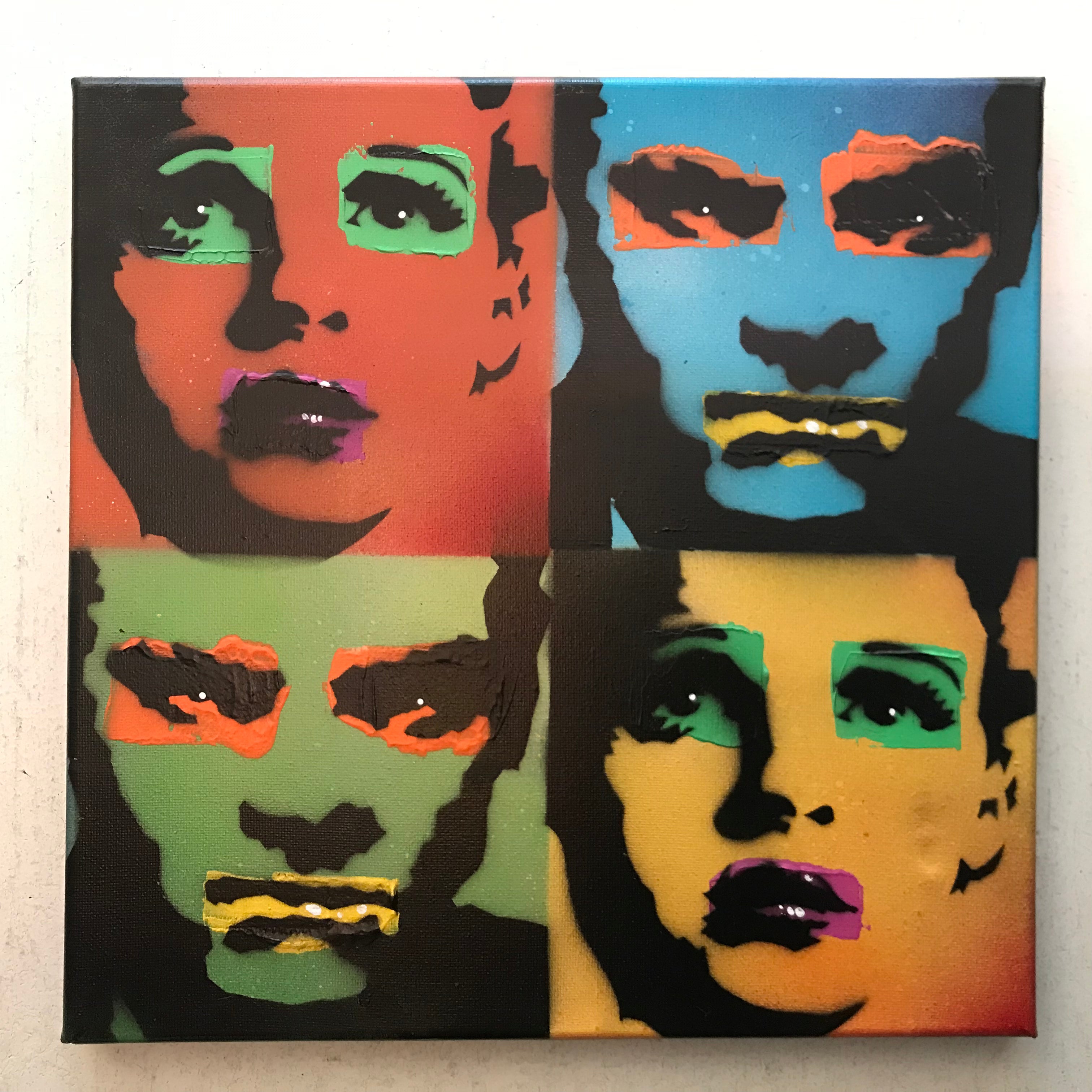 Spray paint on Canvas Original Artwork - Judy & Jimmy