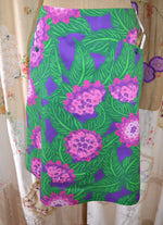 Women's Handmade Pocket Skirt - Purple Posy