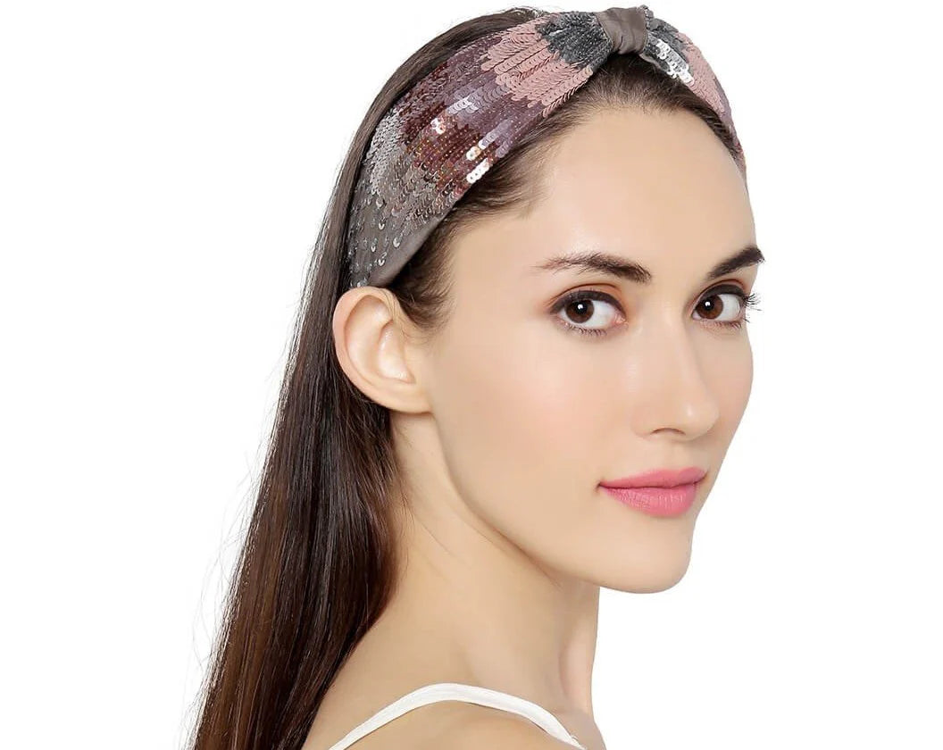 Hand Embroidered Bead Detail Luxury Headband - Serena Ombre ** ON SALE **