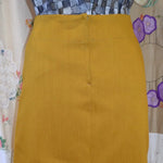 Women's Handmade Pocket Skirt - Mustard Ochre