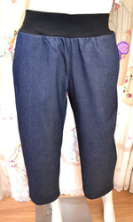 Women's Handmade Band Pants - Stretch Denim