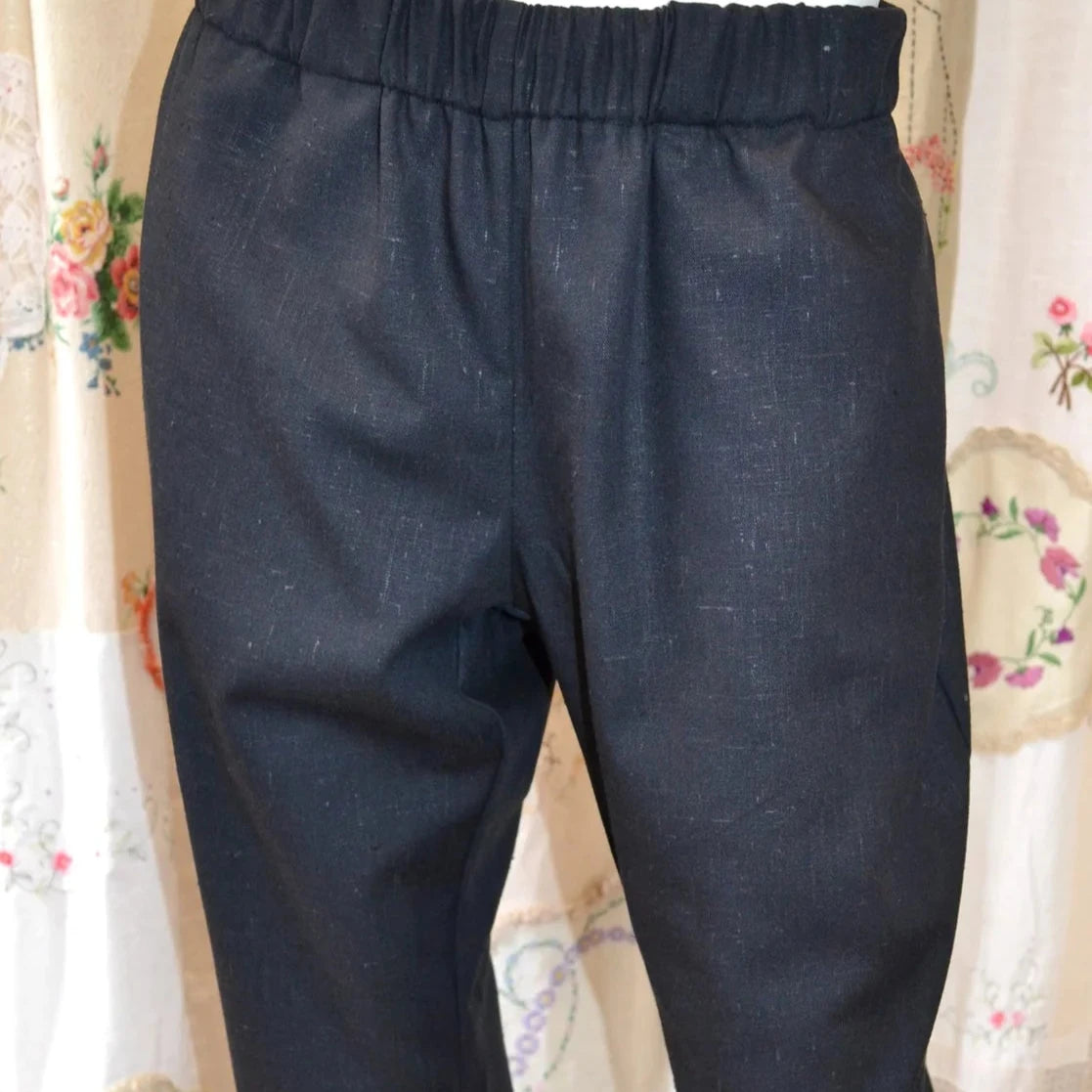 Women's Handmade Slider Pants - Black Marle