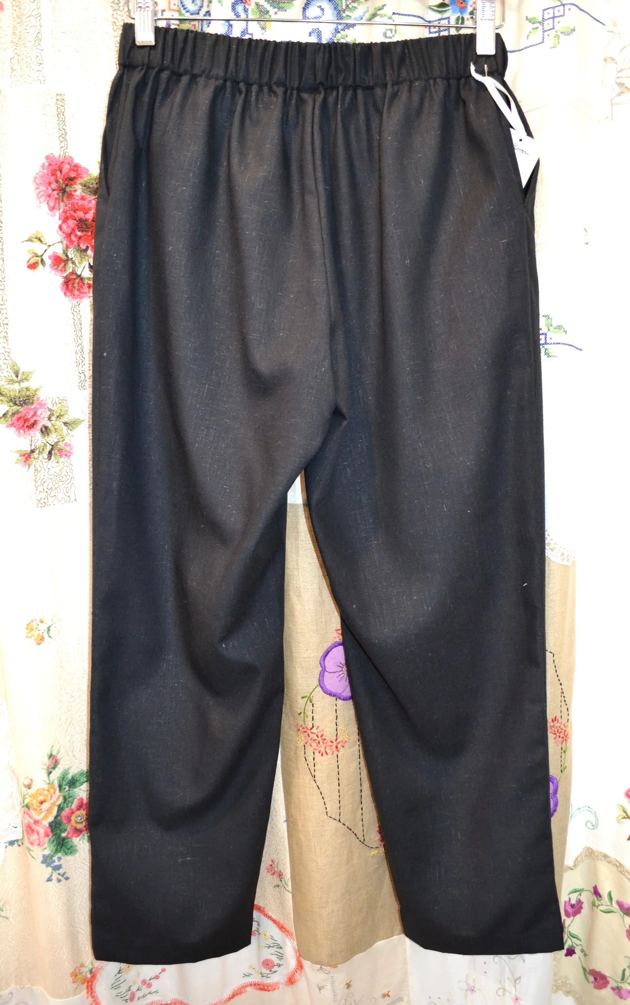 Women's Handmade Slider Pants - Black Marle