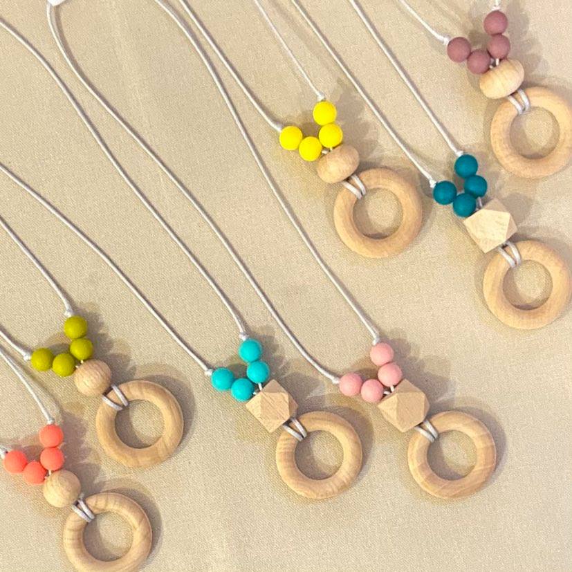 Silicone & Maple Necklaces