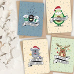 Novelty Christmas Cards with Envelopes - individual