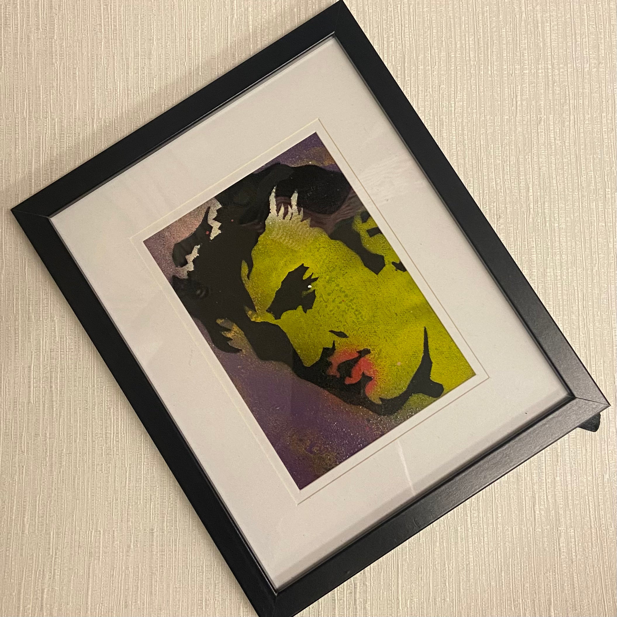 Stencil & Spraypaint Original Artwork - Persons of Interest Series - PURPLE ELVIS