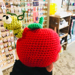 Apple & Worm Crochet Toy