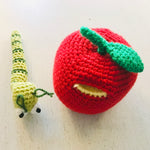 Apple & Worm Crochet Toy