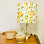 Custom Lamp Shade only - Yellow Wattle on White